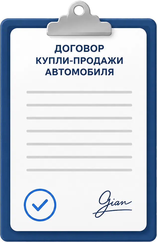 Подписание ДКП на автомобиль